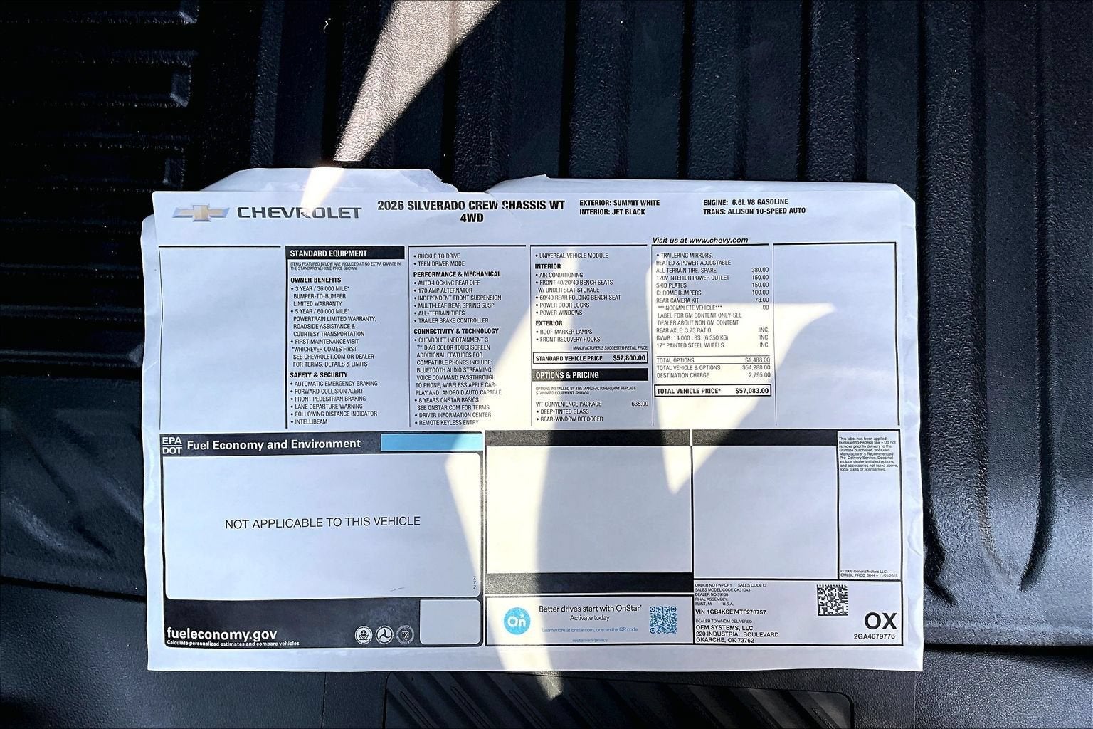 2026 Chevrolet Silverado 3500 HD Chassis Cab Work Truck