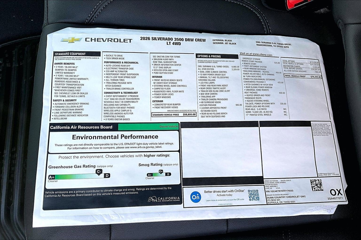 2026 Chevrolet Silverado 3500 HD LT DRW