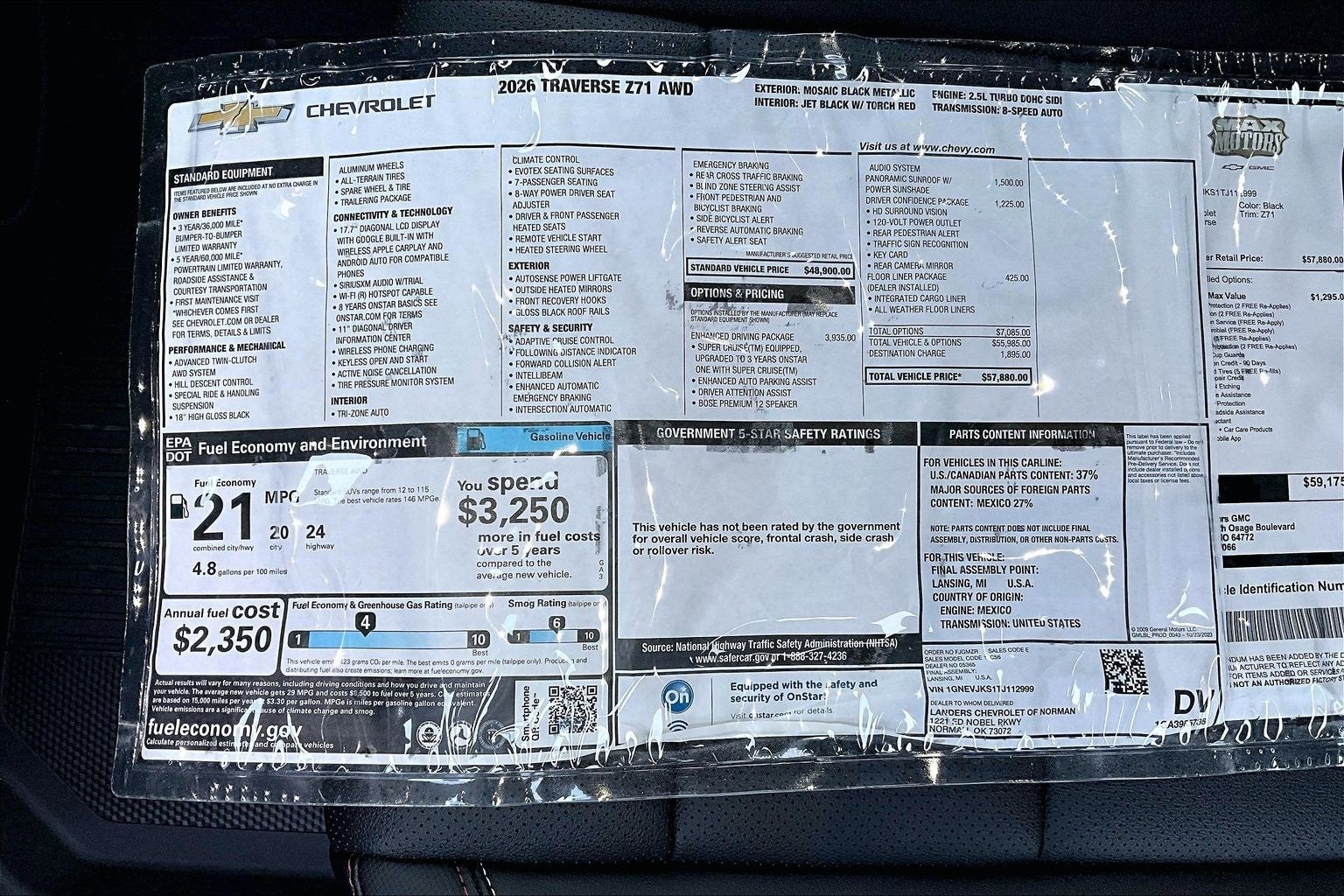 2026 Chevrolet Traverse Z71