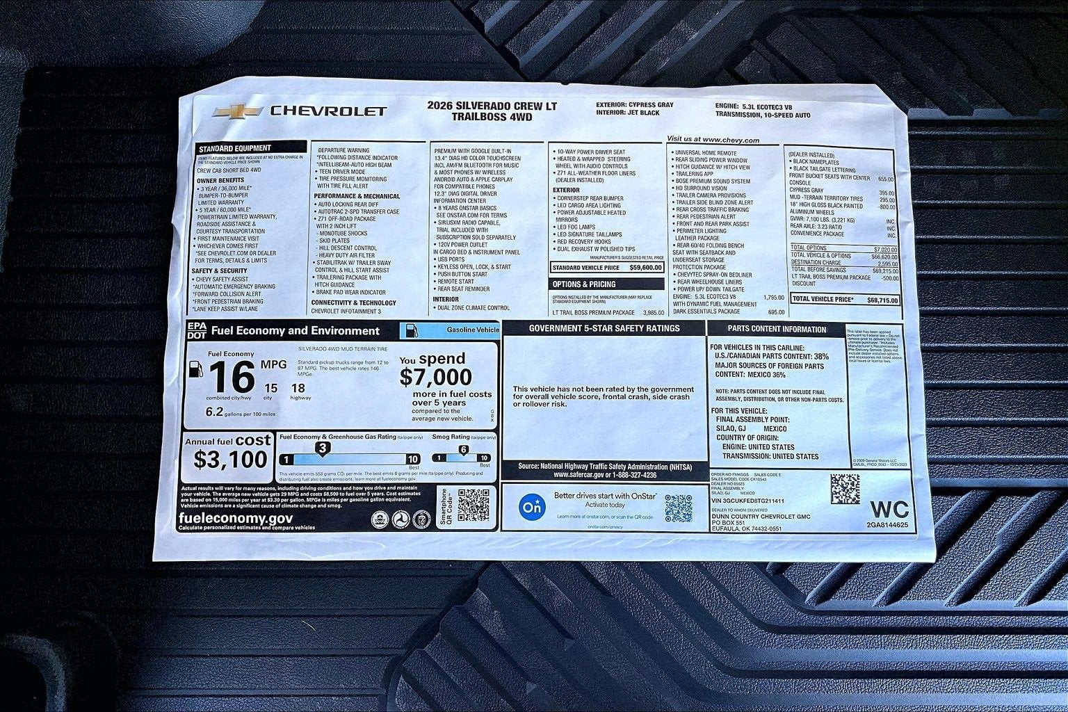 2026 Chevrolet Silverado 1500 LT Trail Boss