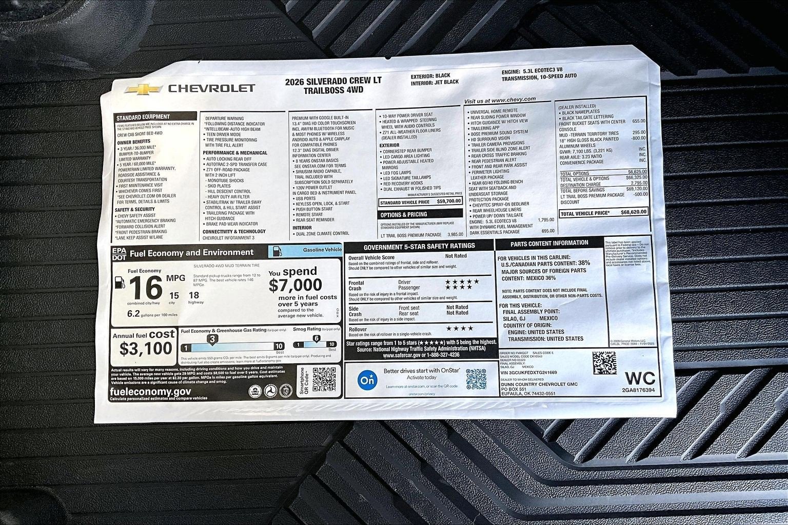 2026 Chevrolet Silverado 1500 LT Trail Boss