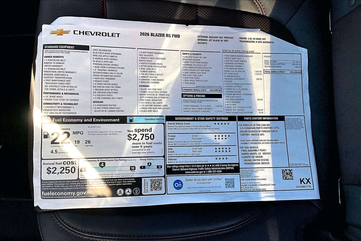 2026 Chevrolet Blazer RS