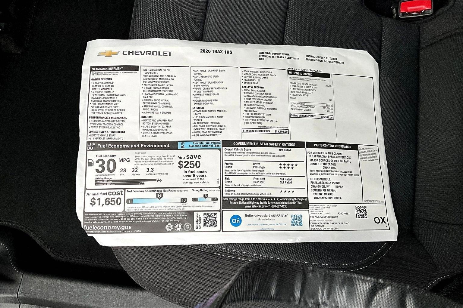 2026 Chevrolet Trax 1RS