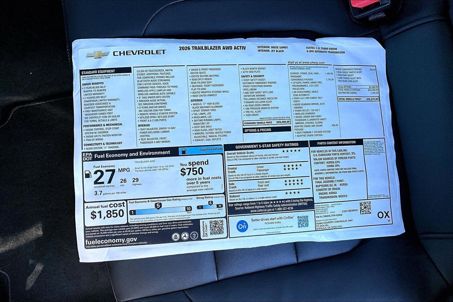 2026 Chevrolet Trailblazer ACTIV