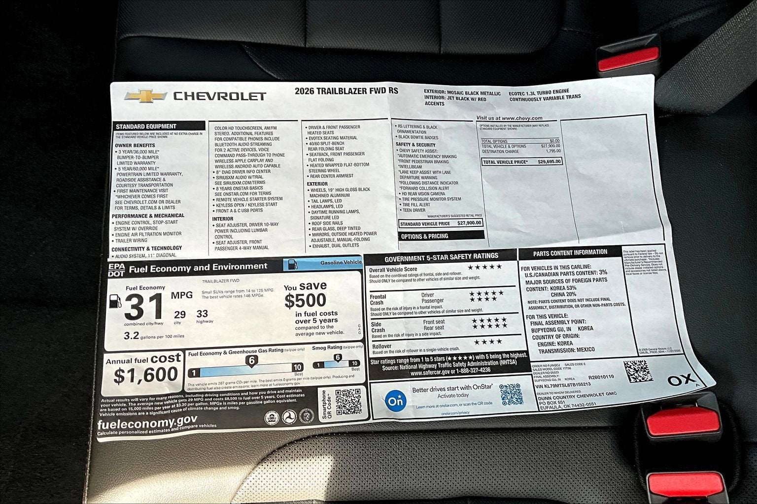 2026 Chevrolet Trailblazer RS