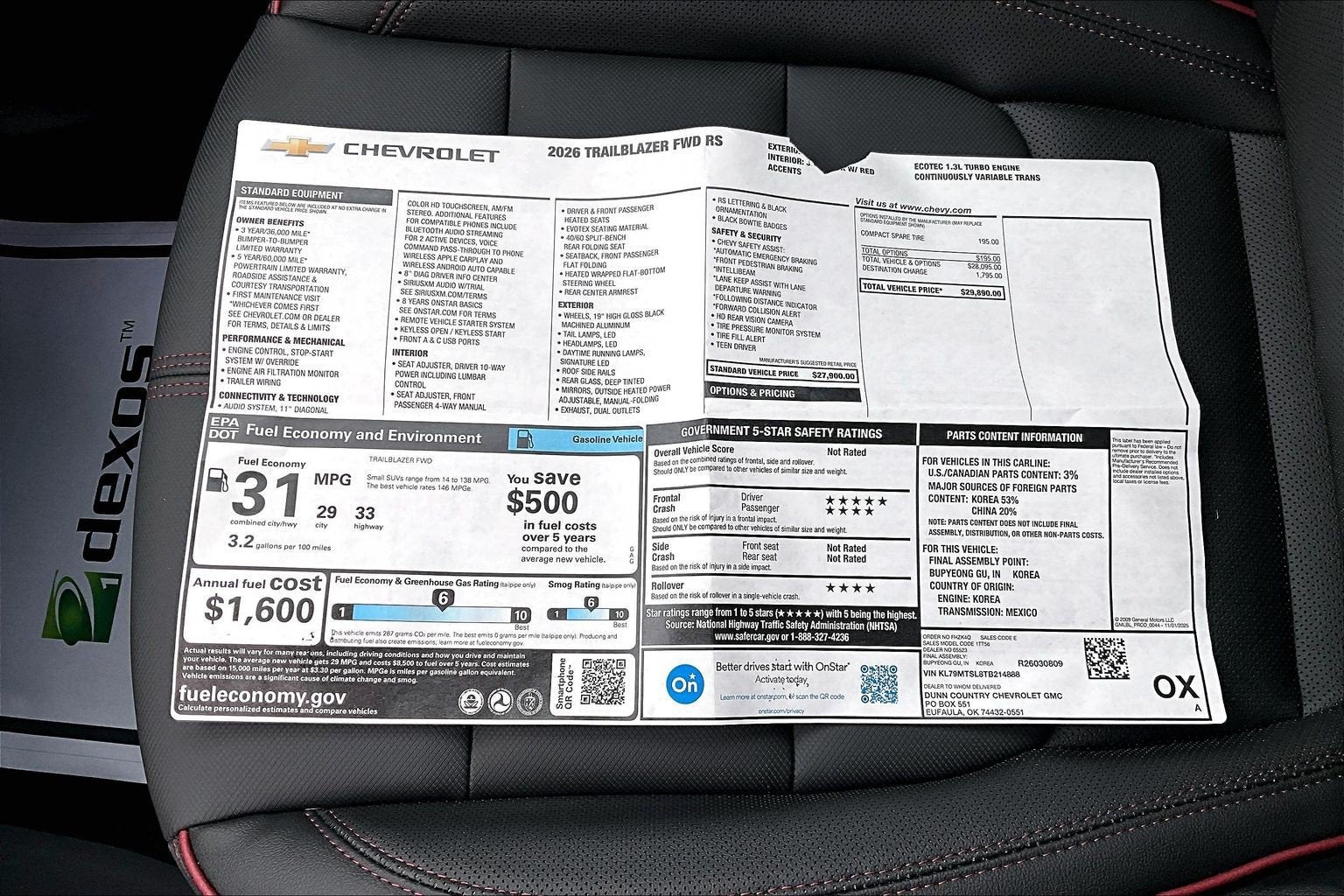 2026 Chevrolet Trailblazer RS
