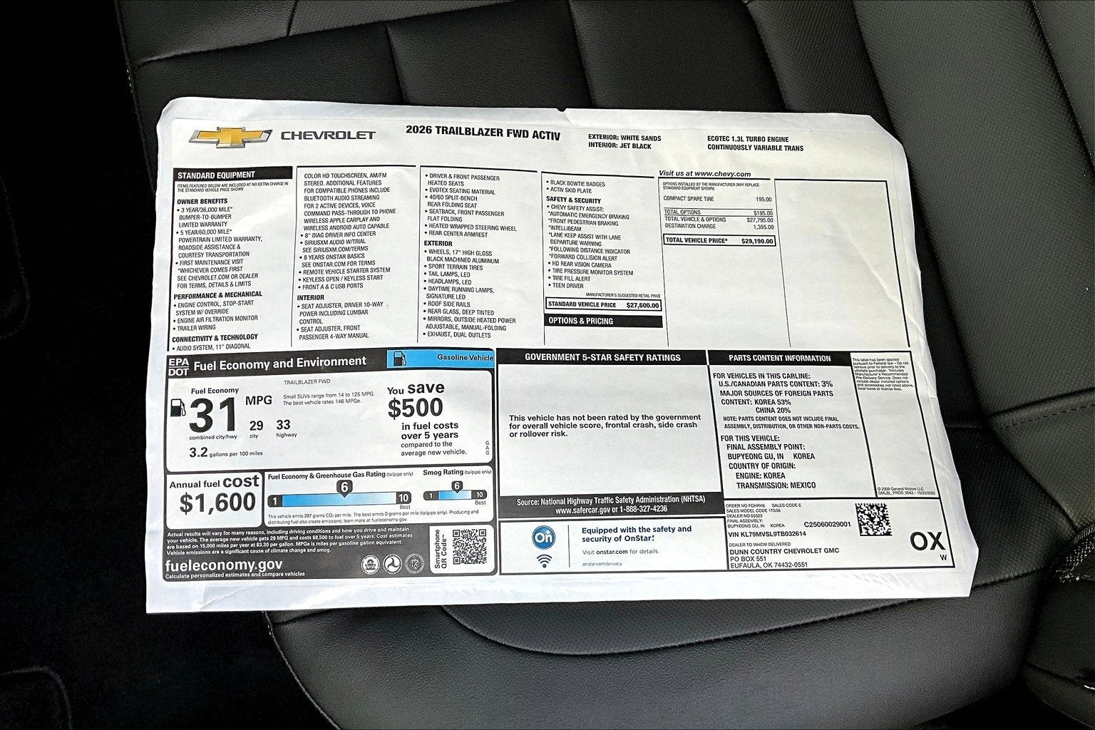 2026 Chevrolet Trailblazer ACTIV